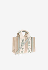 Chloé Mini Woody Linen Tote Bag Beige CHC24UP237 L17-38T