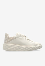 Jimmy Choo Diamond Maxi Pearl Embellished Sneakers White DIAMOND MAXI F II NVK-X LATTE MIX