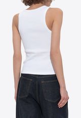 Givenchy Ribbed Sleeveless Top White BW70F PP75N-100