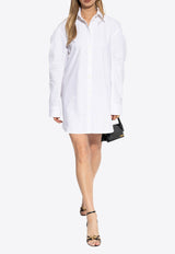 Jacquemus Ovalo Oversized Mini Dress White DRW00686 AW00648-100