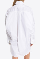 Jacquemus Ovalo Oversized Mini Dress White DRW00686 AW00648-100