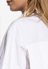 Jacquemus Ovalo Oversized Mini Dress White DRW00686 AW00648-100