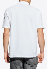 Balmain Écusson Print Polo T-shirt White FH1GC035 GE96-GAB