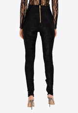 Balmain Baroque Jacquard Leggings Black FF1OC041 JK65-0PA