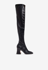 Chloé Janis 80 Over-the-Knee Leather Boots Black CHC25A11H SV-001