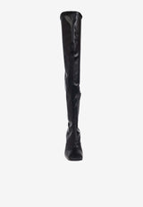 Chloé Janis 80 Over-the-Knee Leather Boots Black CHC25A11H SV-001