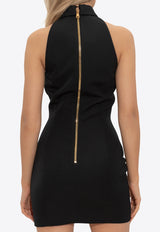 Balmain Buttoned Mini Dress Black FF1R5131 WC09-0PA