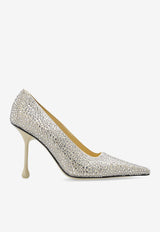 Jimmy Choo Ixia 95 Embellished Pumps Silver IXIA 95 JVB-BUTTERMILK