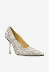 Jimmy Choo Ixia 95 Embellished Pumps Silver IXIA 95 JVB-BUTTERMILK