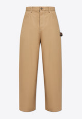 Loewe Logo Patch Straight-Leg Pants Beige H526Y04WHB 0-BEIGE