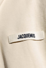 Jacquemus Gros Grain Zip-Up Hooded Sweatshirt Cream HOM00257 AJ00126-150