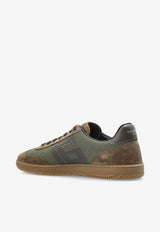 Balmain Swan Suede Sneakers Green FM1VI360 TKCL-8DK