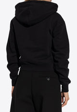 Jacquemus Gros Grain Cropped Hooded Sweatshirt Black HOW00247 AJ00109-990