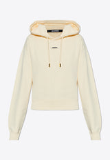 Jacquemus Gros Grain Cropped Hooded Sweatshirt Cream HOW00247 AJ00109-130