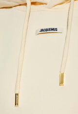 Jacquemus Gros Grain Cropped Hooded Sweatshirt Cream HOW00247 AJ00109-130