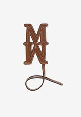Max Mara Double M Leather Bag Charm Brown MMCHARM 2524726061-002