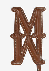 Max Mara Double M Leather Bag Charm Brown MMCHARM 2524726061-002