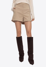 Max Mara Orbita High-Rise Mini Shorts Beige ORBITA 2521146011-012