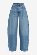 Jacquemus Ovalo High-Rise Jeans Blue PAW00609 AD00038-33C