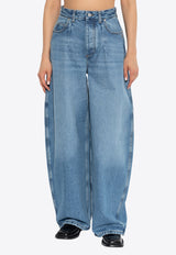 Jacquemus Ovalo High-Rise Jeans Blue PAW00609 AD00038-33C