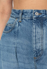 Jacquemus Ovalo High-Rise Jeans Blue PAW00609 AD00038-33C