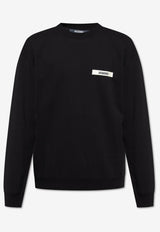 Jacquemus Gros Grain Crewneck Sweatshirt Black SSM00206 AJ00126-990