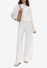 Max Mara Nigeria Wool Wide-Leg Pants Cream NIGERIA 2521336011-001