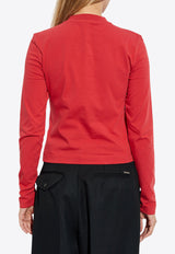 Jacquemus Gros Grain Long-Sleeved T-shirt Red TSW00155 AJ00124-471