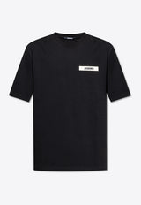 Jacquemus Gros Grain Crewneck T-shirt Black TSM00133 AJ00226-990