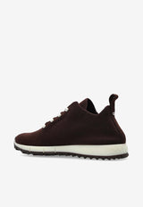 Jimmy Choo Veles Cashmere Knit Sneakers Brown VELES PZG-X CHOCOLATE