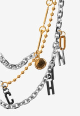 Moschino Pendant Embellished Bag Chain Gold MC6483PP1N O64-90A