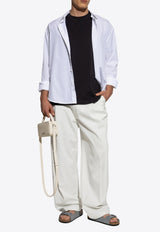 Jacquemus Henri Embroidered Shirt White SHM00567 AW00691-1LC