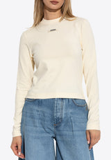 Jacquemus Gros Grain Long-Sleeved T-shirt Beige TSW00155 AJ00124-130