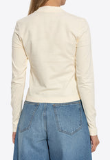 Jacquemus Gros Grain Long-Sleeved T-shirt Beige TSW00155 AJ00124-130