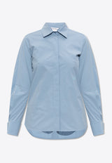 Max Mara Knut Long-Sleeved Monogram Shirt Blue KNUT 2521116031-020