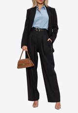 Max Mara Knut Long-Sleeved Monogram Shirt Blue KNUT 2521116031-020