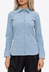 Max Mara Knut Long-Sleeved Monogram Shirt Blue KNUT 2521116031-020