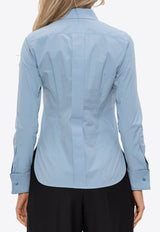 Max Mara Knut Long-Sleeved Monogram Shirt Blue KNUT 2521116031-020
