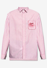 Etro Striped Pegaso Shirt Red MRIC0059 AR359-S8461