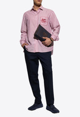 Etro Striped Pegaso Shirt Red MRIC0059 AR359-S8461