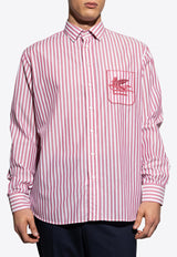 Etro Striped Pegaso Shirt Red MRIC0059 AR359-S8461
