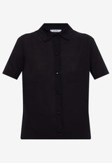 Max Mara Romania Fine Wool Shirt Black ROMANIA 2521346061-002