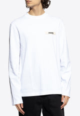 Jacquemus Gros Grain Long-Sleeved T-shirt White TSM00570 AJ00226-100