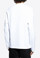 Jacquemus Gros Grain Long-Sleeved T-shirt White TSM00570 AJ00226-100