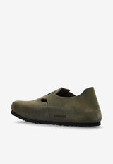 Birkenstock London Suede Clogs Green 1030797 0-DRIED THYME
