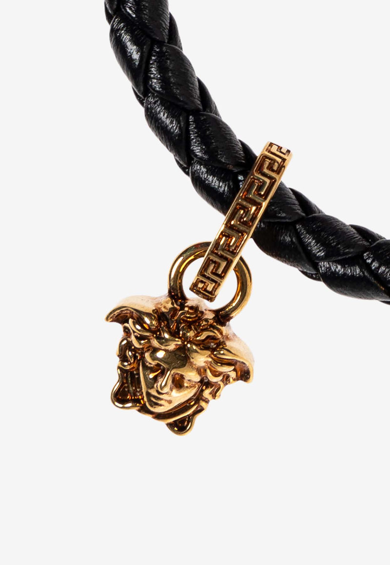 Versace Leather Bracelet - Black 1021913 1A00637-1B460