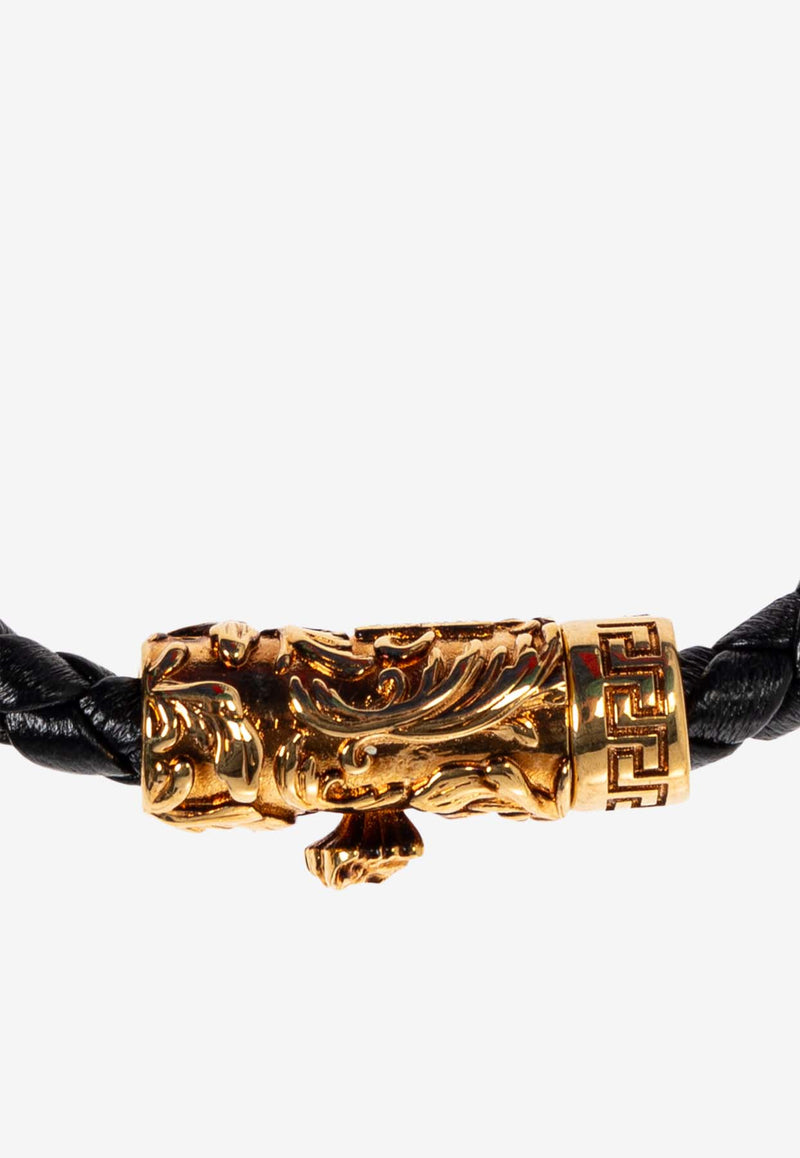 Versace Leather Bracelet - Black 1021913 1A00637-1B460