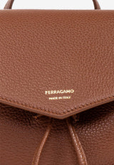 Ferragamo Mini Leather Backpack Brown 220941 BACKPACK 785887-NEW COGNAC