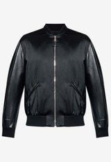 Givenchy Logo Embroidered Bomber Jacket Black BM01D Z6Y3Z-075