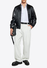 Givenchy Logo Embroidered Bomber Jacket Black BM01D Z6Y3Z-075